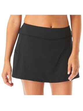 Beach House Swim Emma Women's Classic Black Swim Skort Built-In Shorts  Size 12